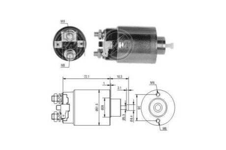 Втягуюче реле стартера ERA ZM790