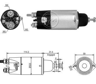 Втягуюче реле стартера ZM ZM898