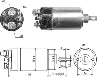 Втягуюче реле стартера ZM ZM2629