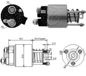 Втягуюче реле стартера ZM ZM1397