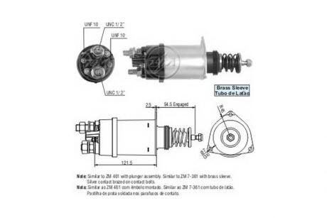 Втягуюче реле стартера ERA ZM361