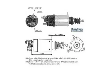 Втягуюче реле стартера ERA ZM361