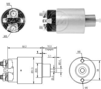 Втягуюче реле стартера ZM ZM3995