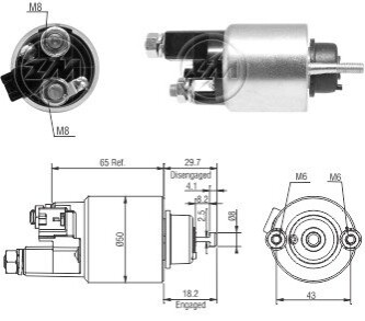 Втягуюче реле стартера ZM ZM4708