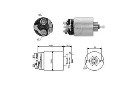 Втягуюче реле стартера ERA ZM961