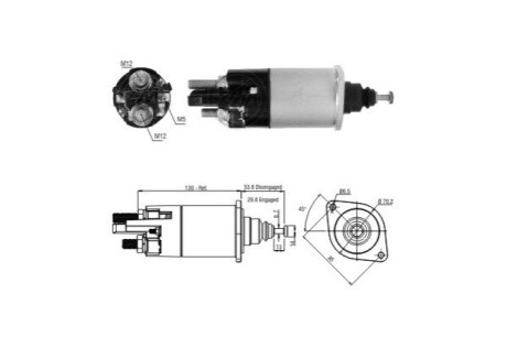 Втягуюче реле стартера ERA ZM1840 (фото 1)