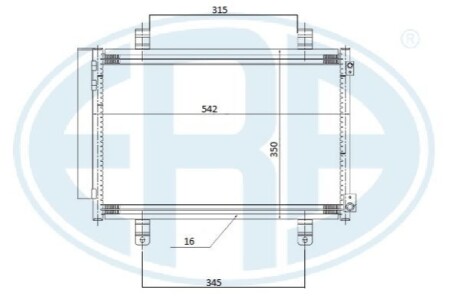 Радиатор кондиционера ERA 667264