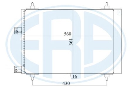 Радиатор кондиционера ERA 667160