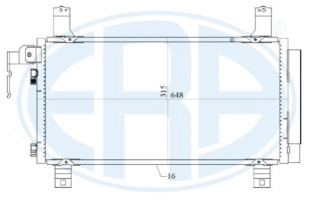 Радиатор кондиционера ERA 667154
