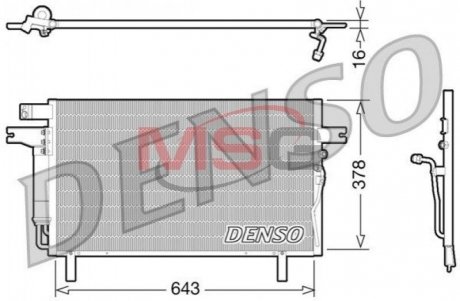 Радиатор кондиционера DENSO DCN46016 (фото 1)