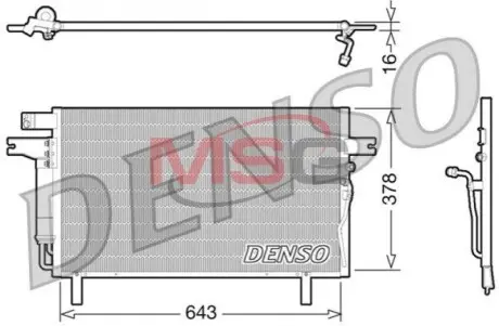 Радиатор кондиционера DENSO DCN46016