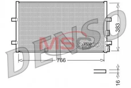Радиатор кондиционера DENSO DCN10009