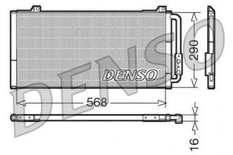 Радиатор кондиционера DENSO DCN24001