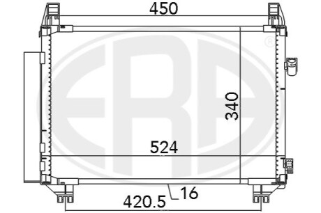 Радіатор кондиціонера ERA 667087