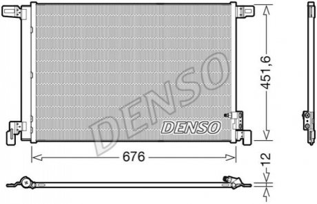 Радиатор кондиционера DENSO DCN02008