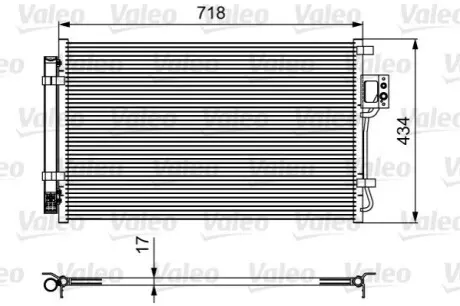 Радиатор кондиционера Valeo 814100
