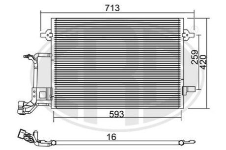 Радиатор кондиционера ERA 667220 (фото 1)