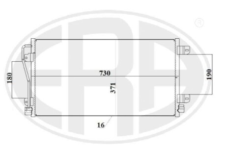 Радиатор кондиционера ERA 667237