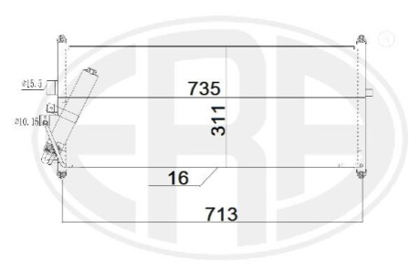 Радиатор кондиционера ERA 667184