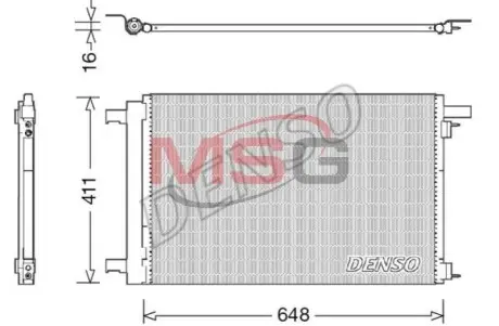 Радиатор кондиционера DENSO DCN21021