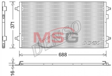 Радиатор кондиционера DENSO DCN13004