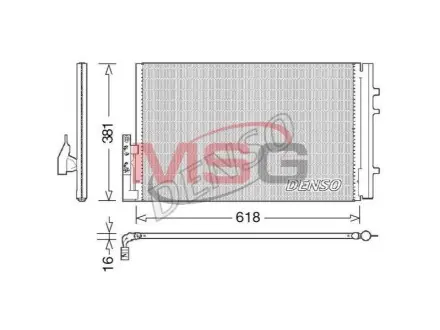 Радиатор кондиционера DENSO DCN05014