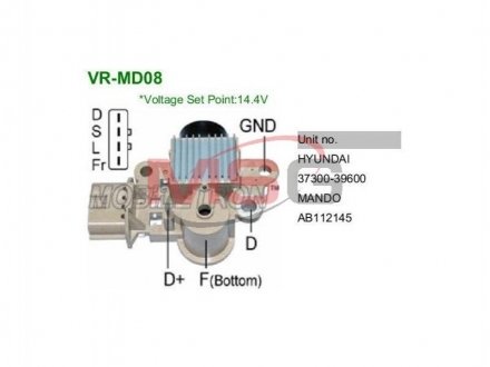 Регулятор генератора MOBILETRON VR-MD08 (фото 1)