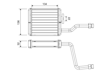 Радіатор обігрівача Valeo 811573