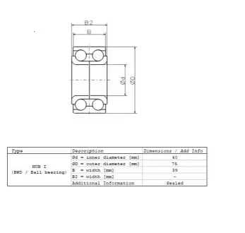 Подшипник ступицы NSK ZA-40BWD17ECA116