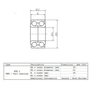 Підшипник ступиці NSK ZA-49BWD03CA153** D