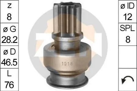 Бендикс стартера ZEN ZN1018