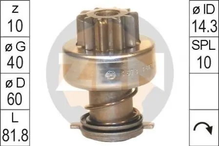 Бендикс стартера ZEN ZN1678