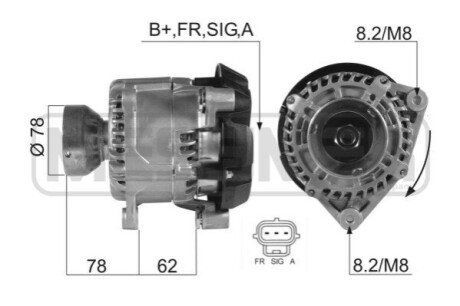 Генератор Ford Transit Connect 1.8 TDCi 02-13 ERA 210366A