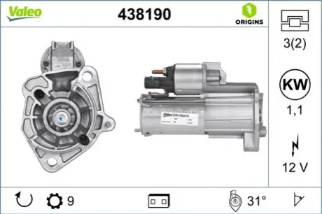 Стартер Valeo 438190
