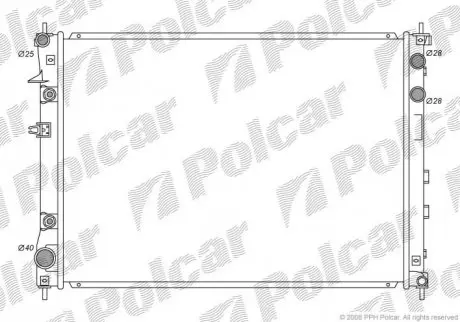 Фото радиатор охлаждения Polcar 7250081K Радиатор охлаждения Polcar 7250081K