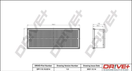 Drive+ Фільтр повітря DR!VE+ DP1110.10.0214 (фото 1)