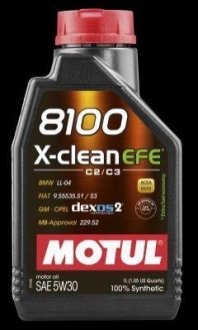 8100 X-clean EFE 5W30 1Lx12 MOTUL 107210