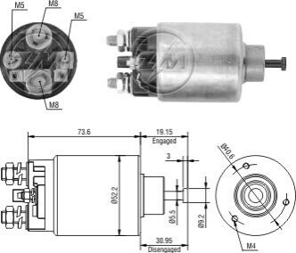 Втягуюче реле стартера ZM ZM1860