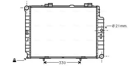 Радиатор охлаждения MERCEDES E II (210) (выр-во AVA) AVA COOLING MSA2287
