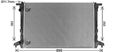 Радіатор охолодження VAG (AVA) AVA COOLING AI2440 (фото 1)