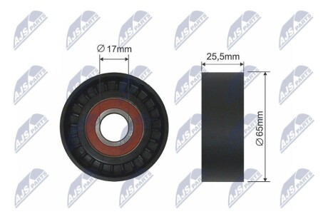 РОЛИК РУЧЕЙКОВОГО РЕМНЯ NTY RNK-CT-038