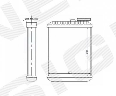РАДИАТОР ОБОГРЕВА САЛОНА Signeda RP73641 (фото 1)