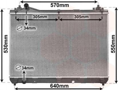 Радиатор охлаждения SUZUKI GRAND VITARA 2,0; 2,4 MT (выр-во) Van Wezel 52002104 (фото 1)