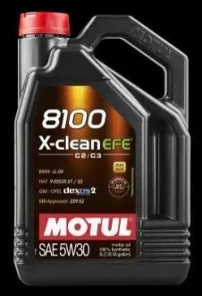 8100 X-clean EFE 5W30 5Lx4 MOTUL 107206 (фото 1)