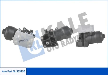 KALE VW Масляний радіатор (з корпусом) Audi A1/3/4/5/6, Q3/5, Amarok, Caddy III,IV, Crafter, Passat, Golf VI, T5/6, Tiguan, Touran KALE OTO RADYATOR 353230 (фото 1)