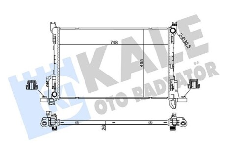 KALE RENAULT Радиатор охлаждения Trafic III,Opel Vivaro,Fiat,Nissan 1.6dCi 14- KALE OTO RADYATOR 355630