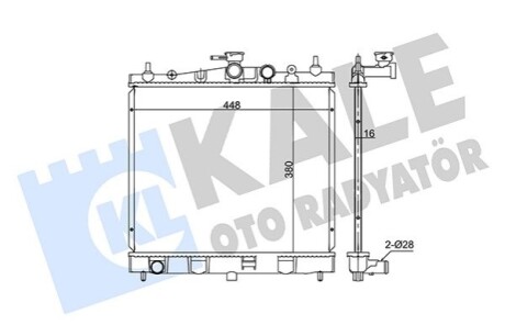 KALE RENAULT Радиатор охлаждения Clio III,Modus,Nissan Micra III,Note 1.2/1.6 KALE OTO RADYATOR 350995