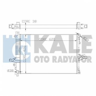 KALE VOLVO Радіатор охолодження S60 I,S80 I,V70 II,XC70 2.0/3.0 99- (з АКП) KALE OTO RADYATOR 367200