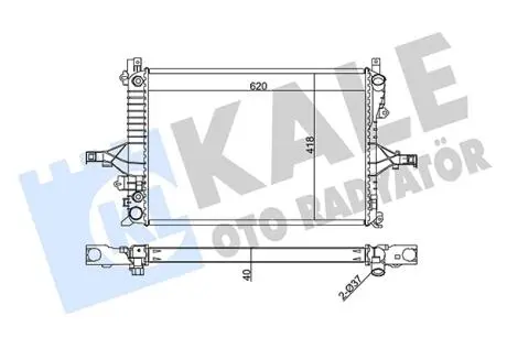 KALE VOLVO Радіатор охолодження S60 I,S80 I,V70 II,XC70 2.0/3.0 99- (з АКП) KALE OTO RADYATOR 367200