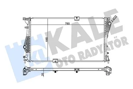 KALE RENAULT радіатор охолодження Trafic II,Opel Vivaro 2.0dCi/CDTi 06- KALE OTO RADYATOR 347250